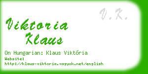viktoria klaus business card